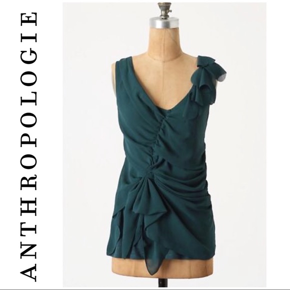 Anthropologie Tops - Anthropologie Deletta Strong-of-will Ruffle Blouse